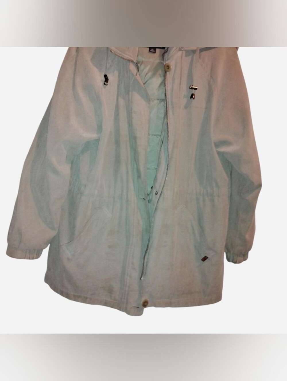 London Fog Vintage Hooded Utility Parka Jacket Sage Green Men's Size L